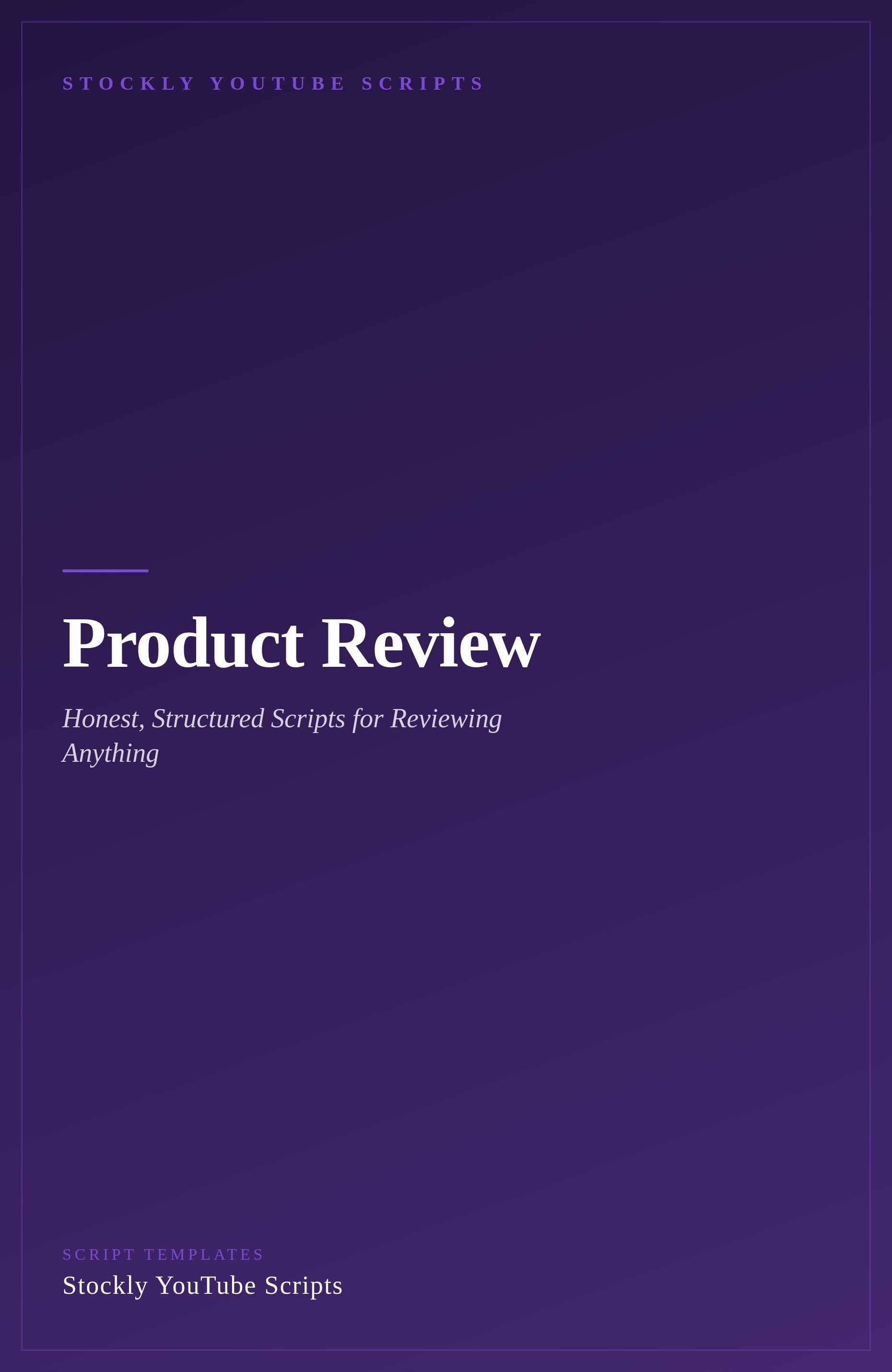 Product Review YouTube Script Templates — cover