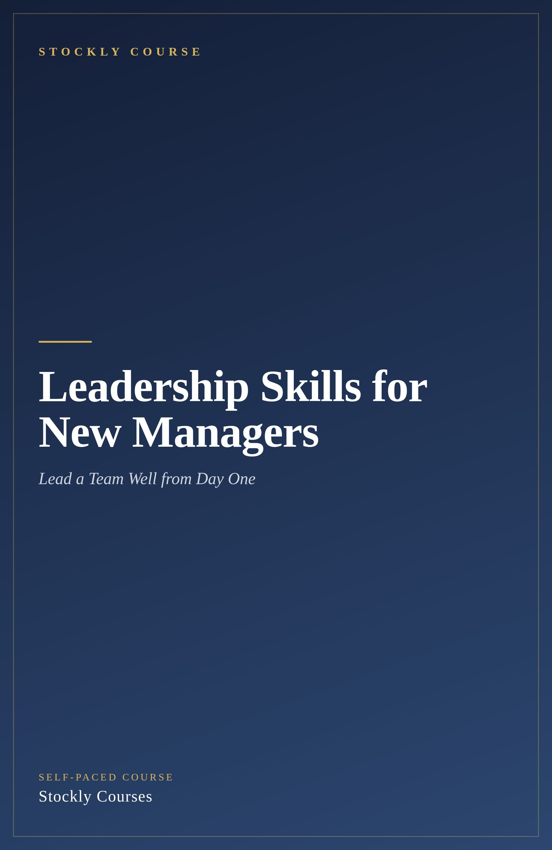 Leadership Skills for New Managers — cover