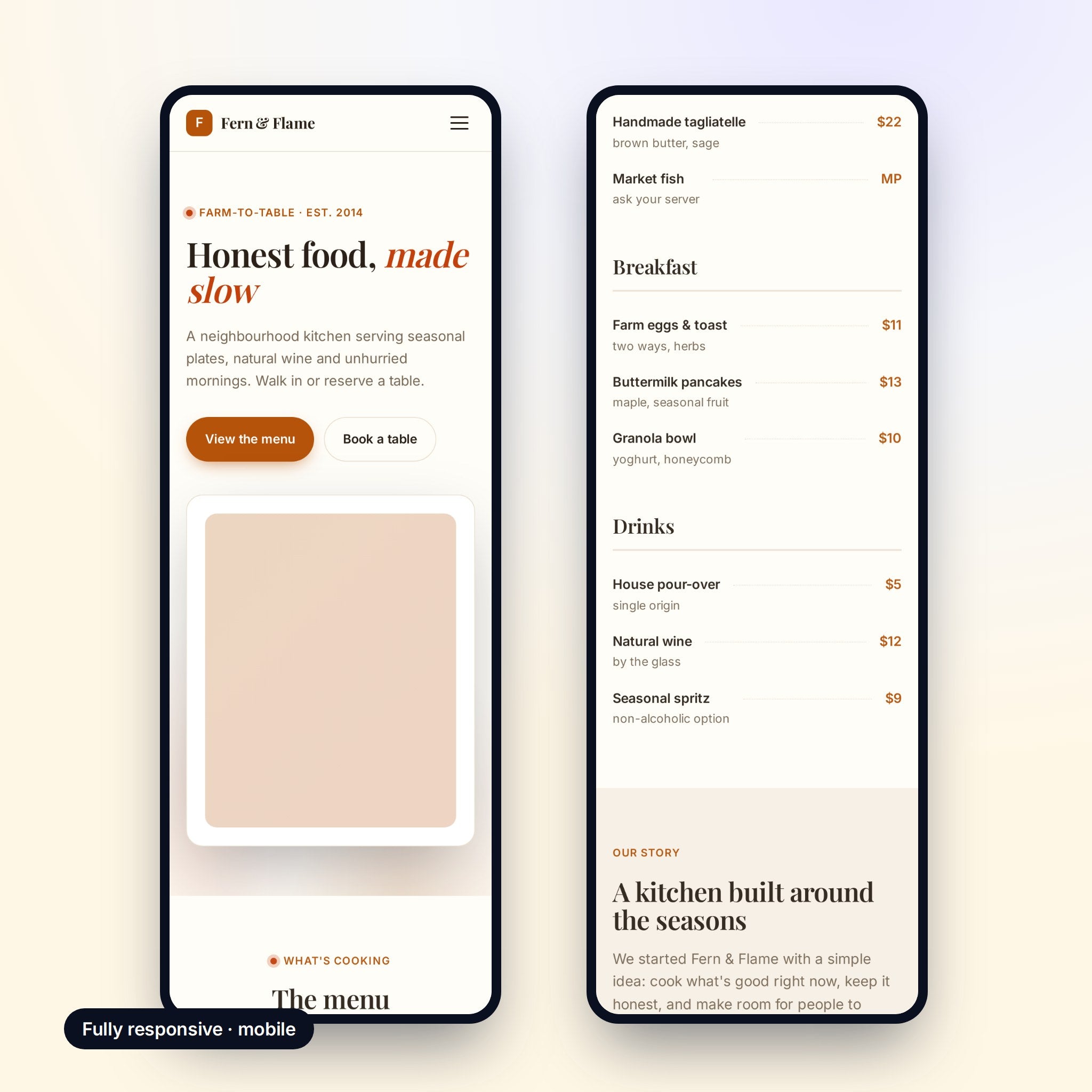 Mobile view