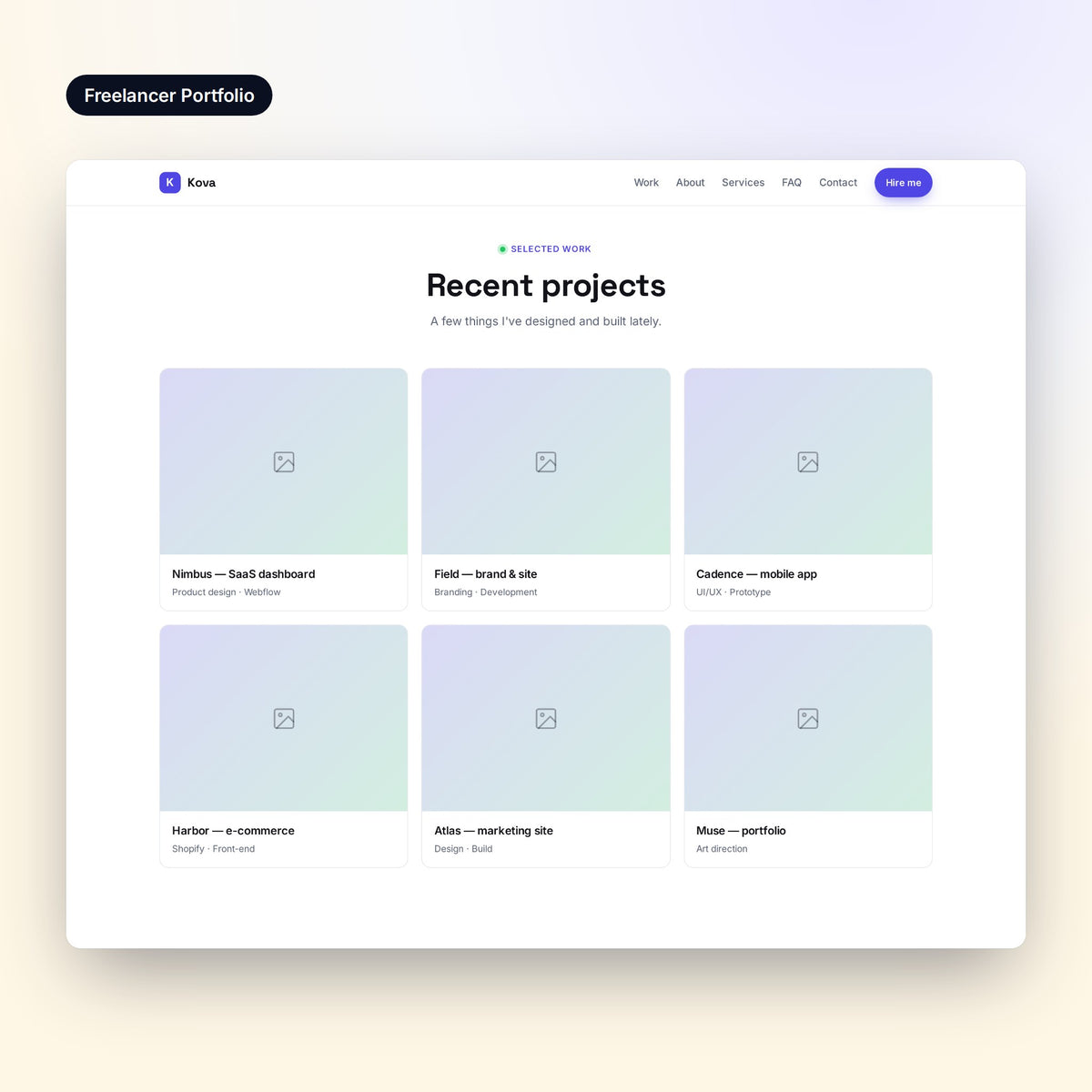 Pricing table