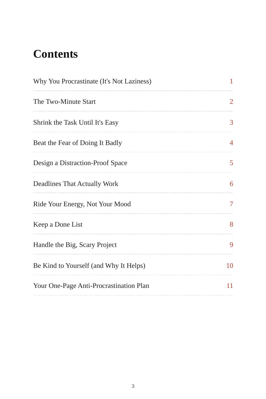 Beat Procrastination — look inside