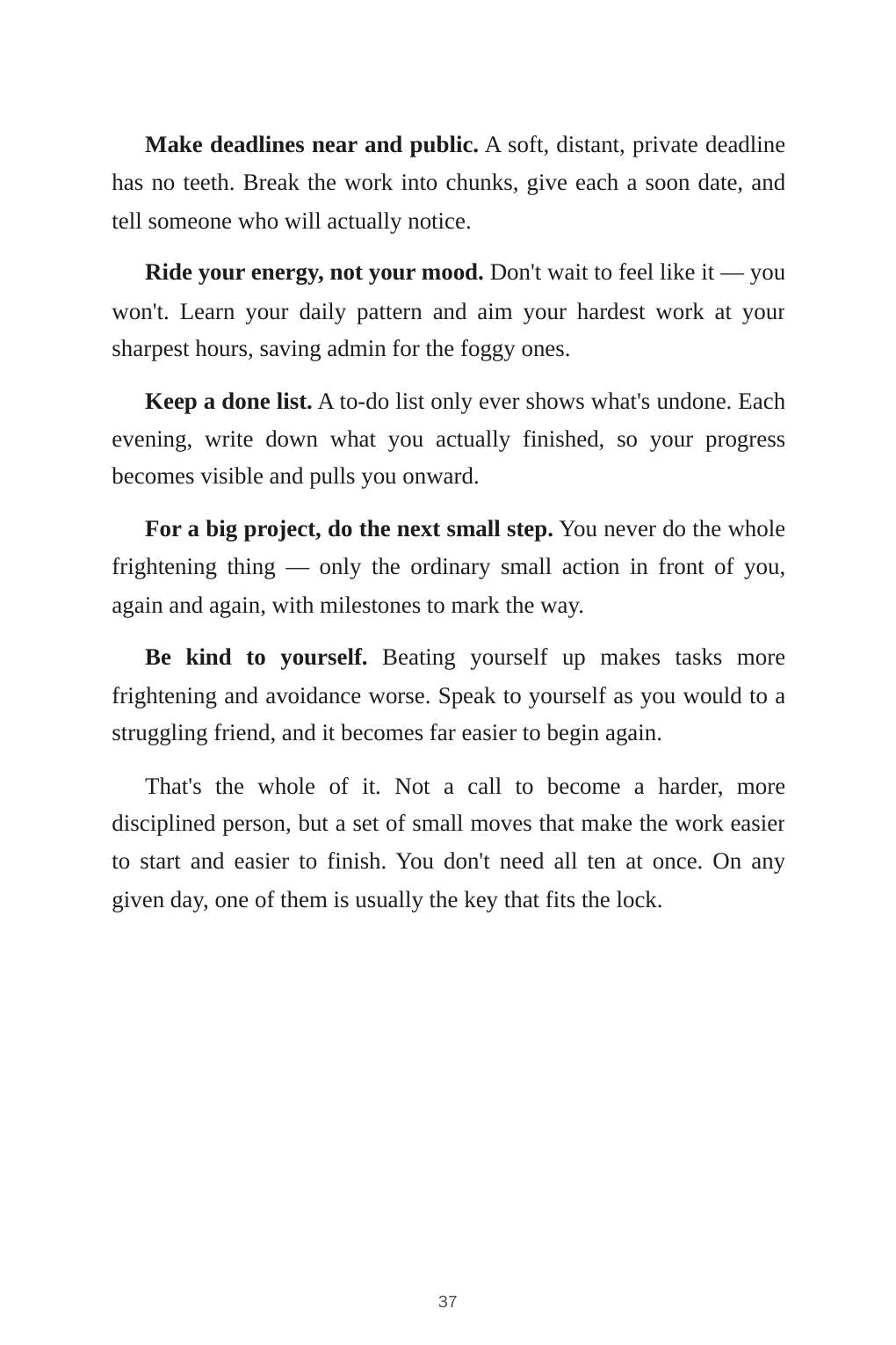 Beat Procrastination — look inside