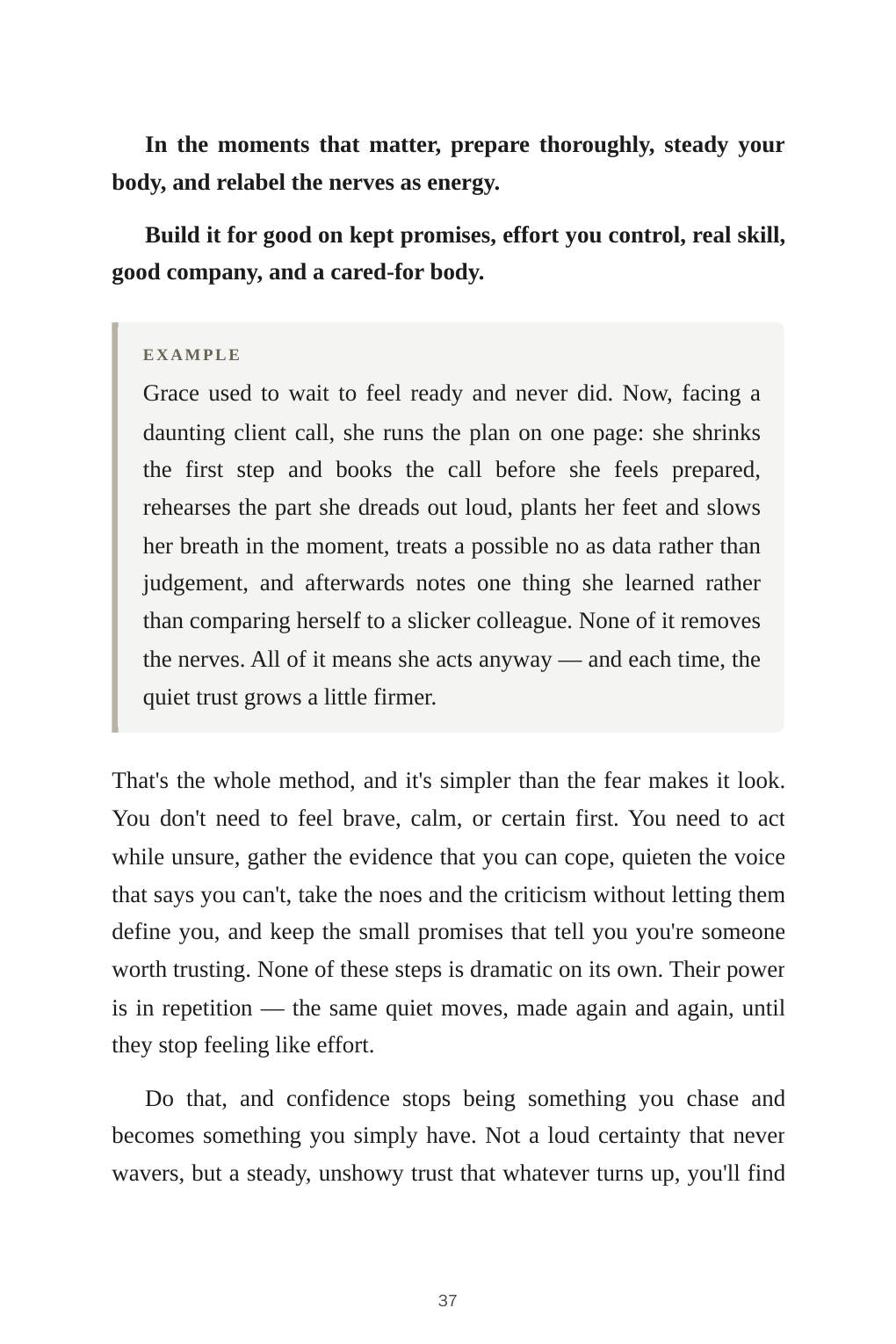 Confidence That Lasts — look inside