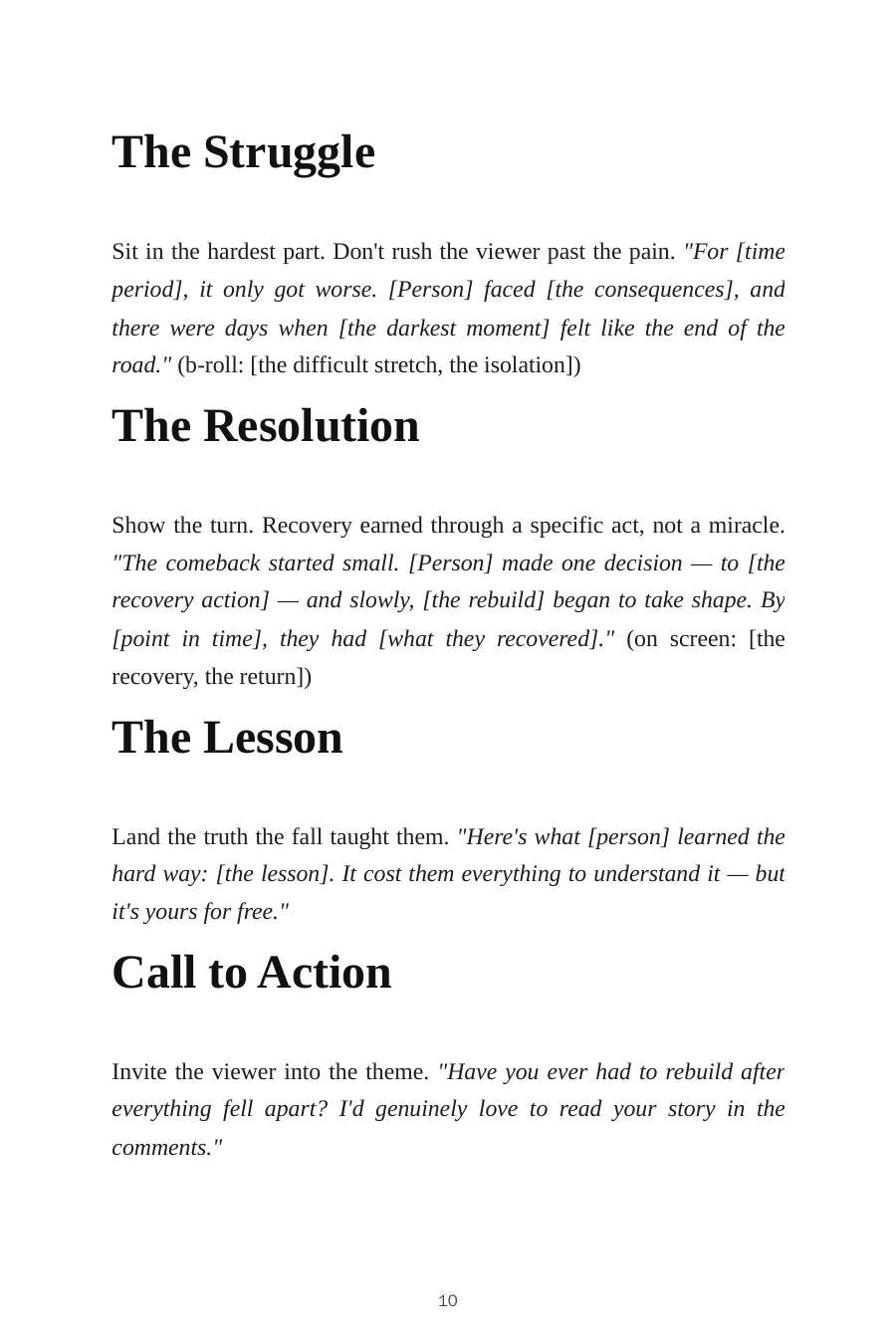 Storytelling YouTube Script Templates — inside