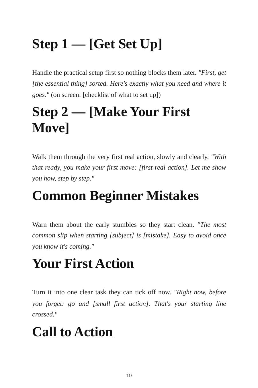 Beginner Guide YouTube Script Templates — inside