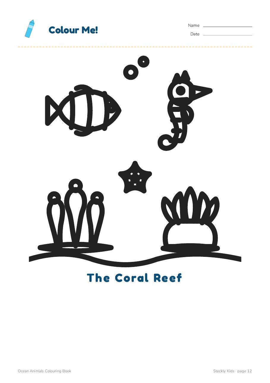 Ocean Animals Colouring Book — page 12