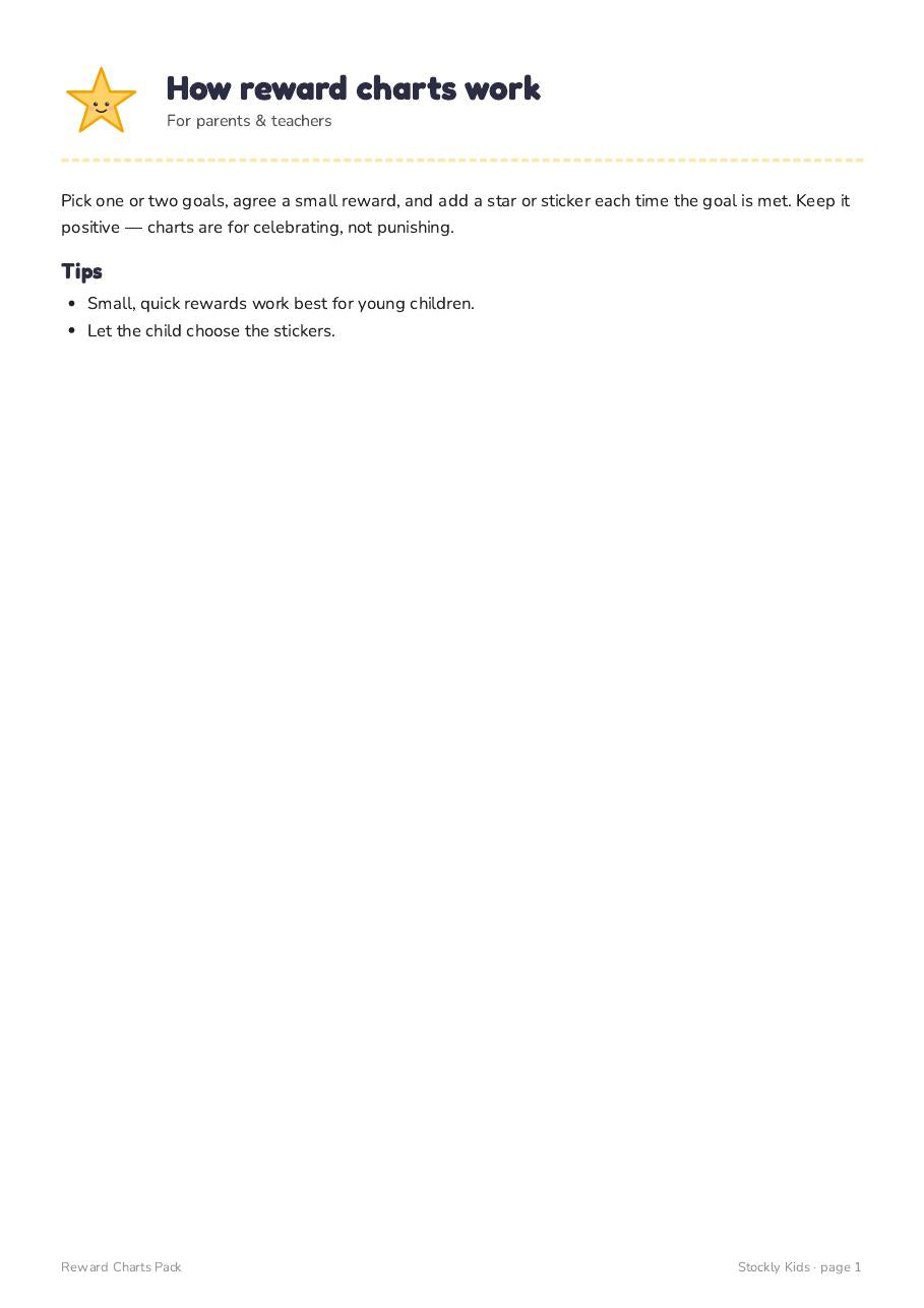 Reward Charts Pack — page 1