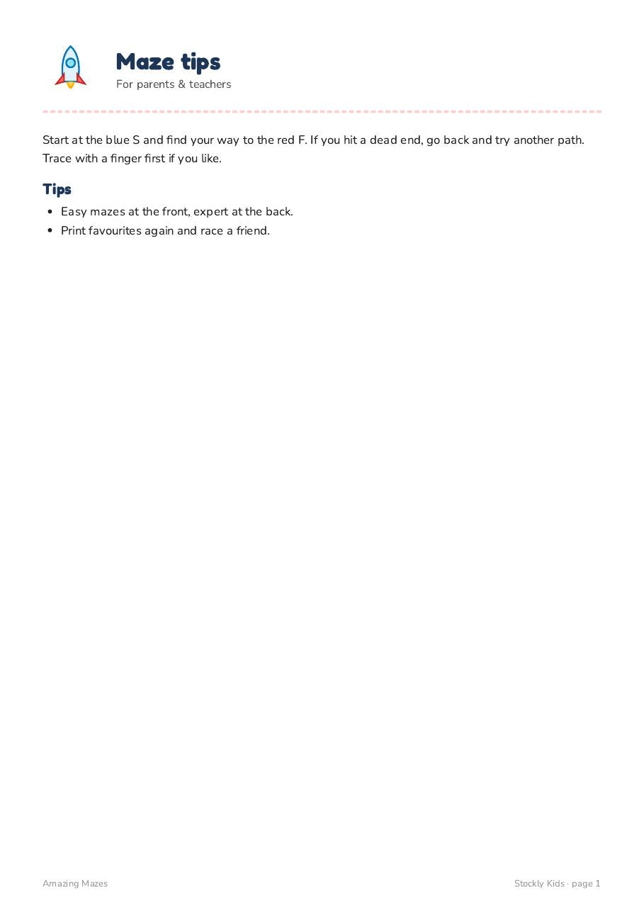 Amazing Mazes — page 1