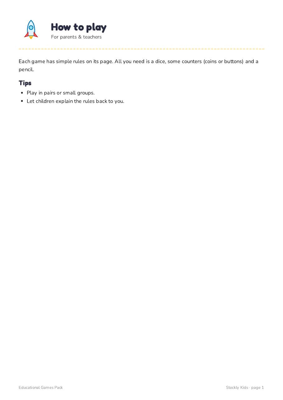 Educational Games Pack — page 1
