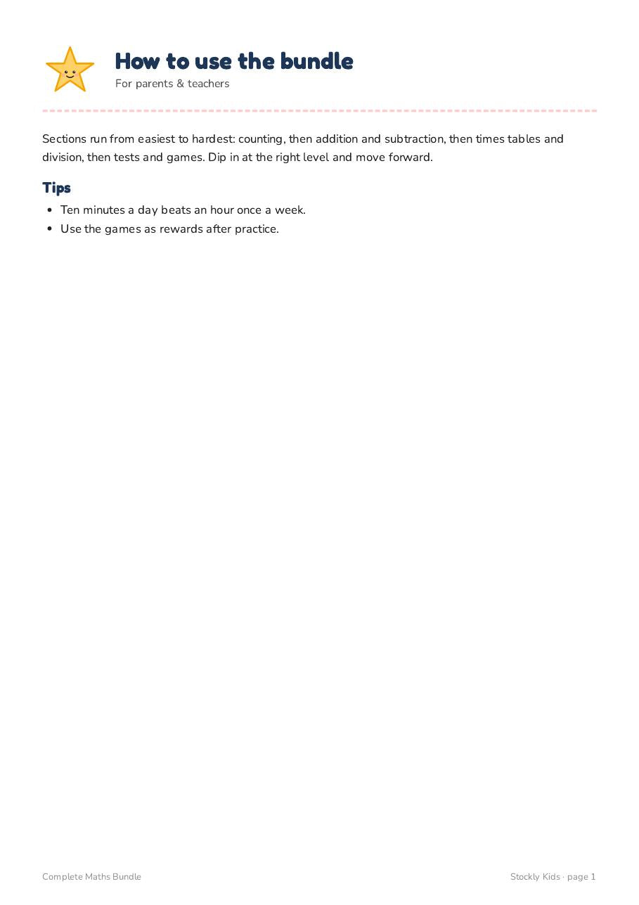Complete Maths Bundle — page 1