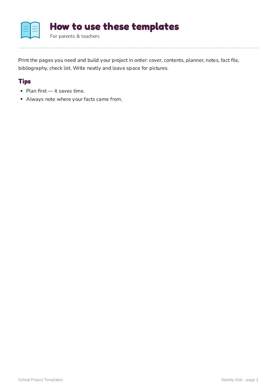 school-project-templates