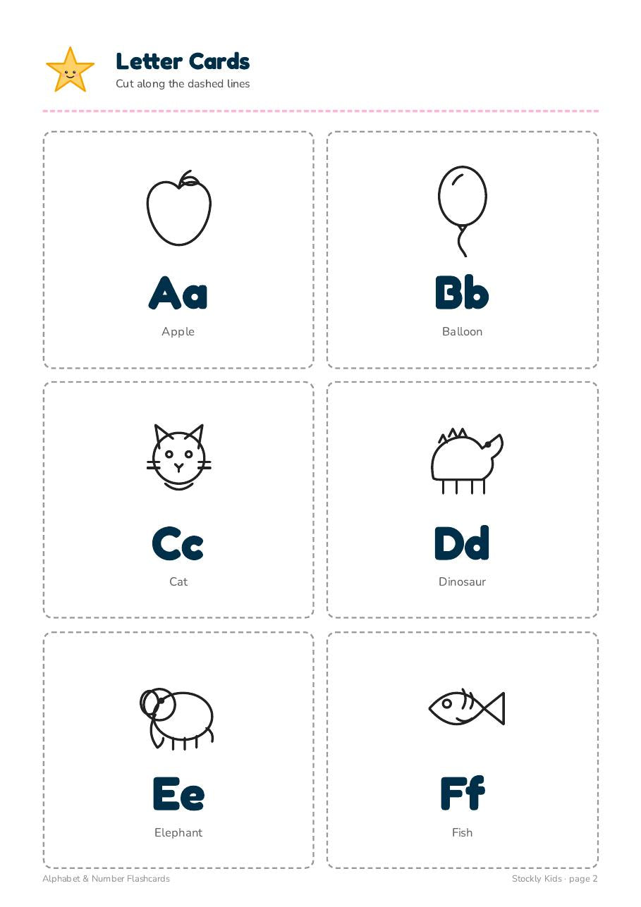 Alphabet & Number Flashcards — page 2
