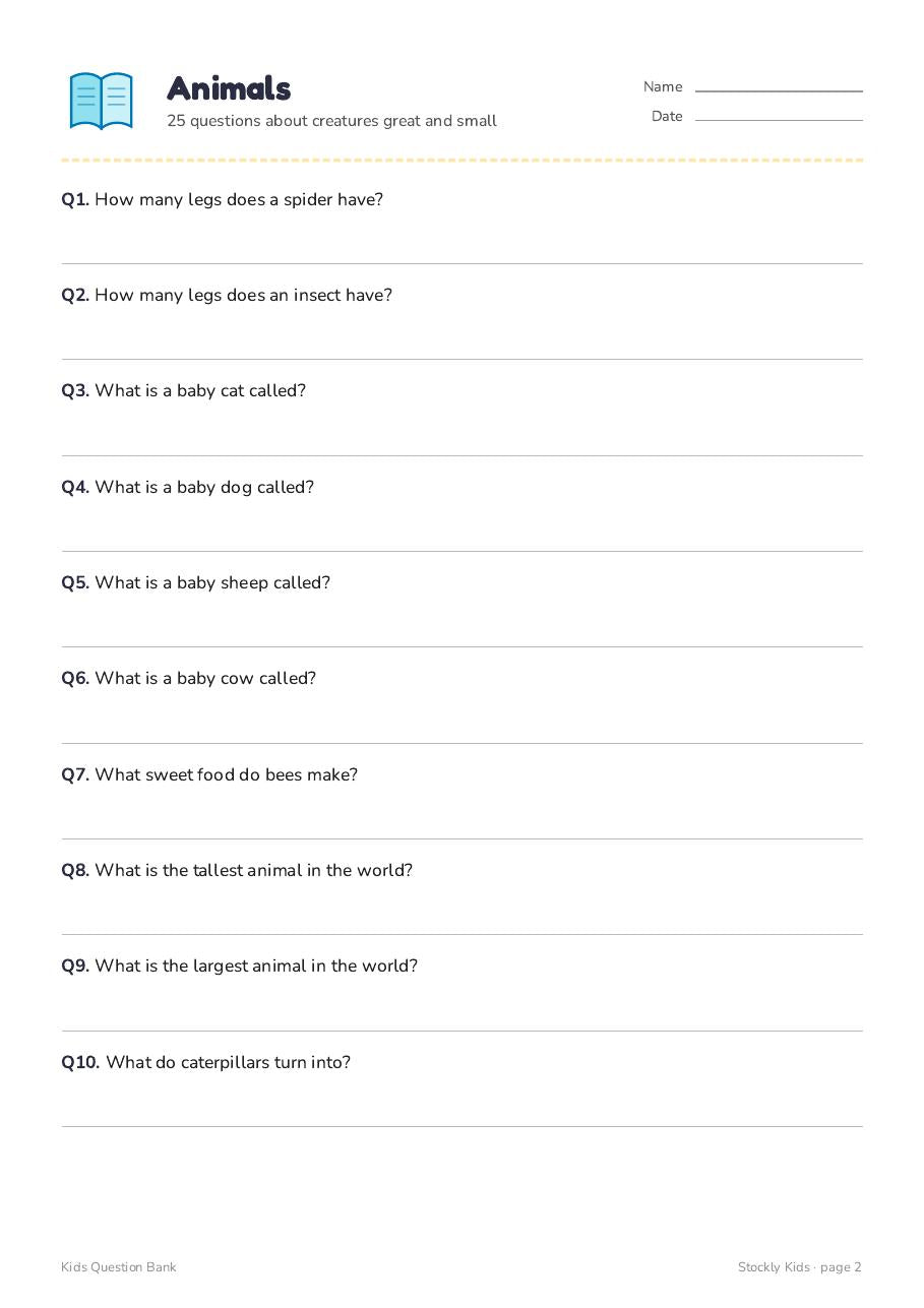 Kids Question Bank — page 2