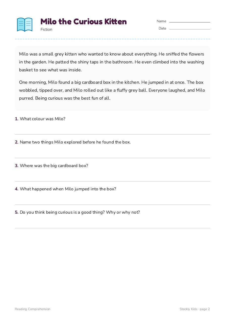 Reading Comprehension — page 2