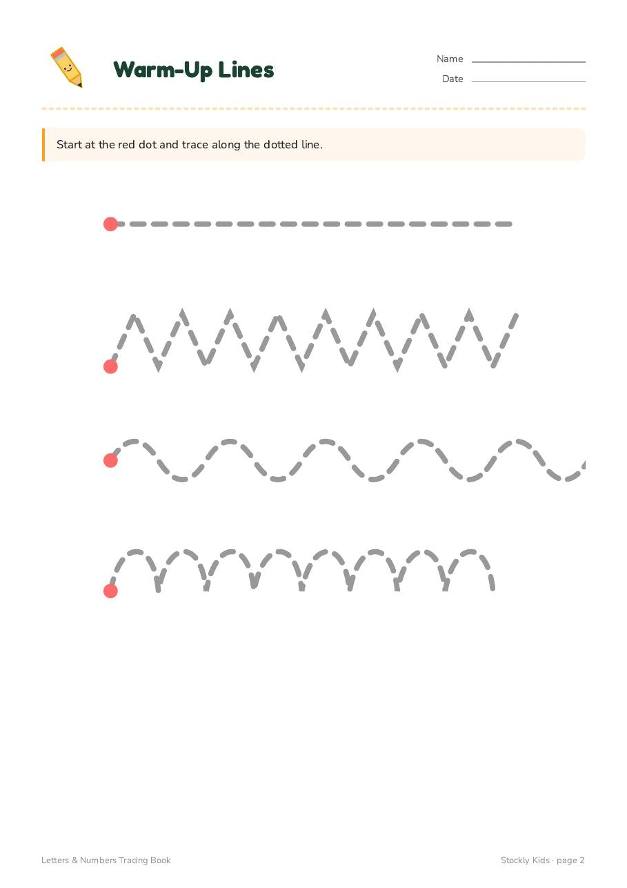 Letters & Numbers Tracing Book — page 2