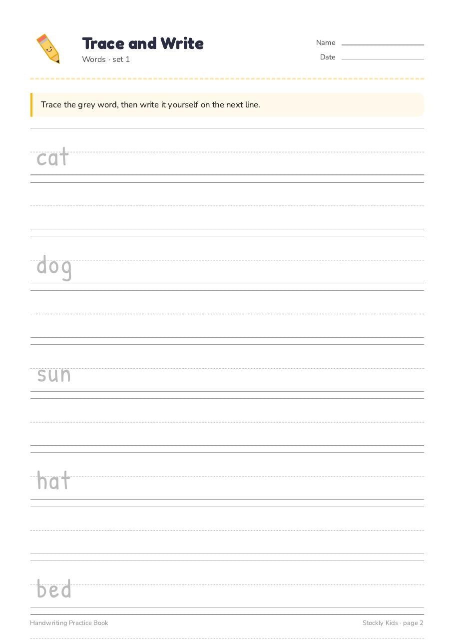 Handwriting Practice Book — page 2