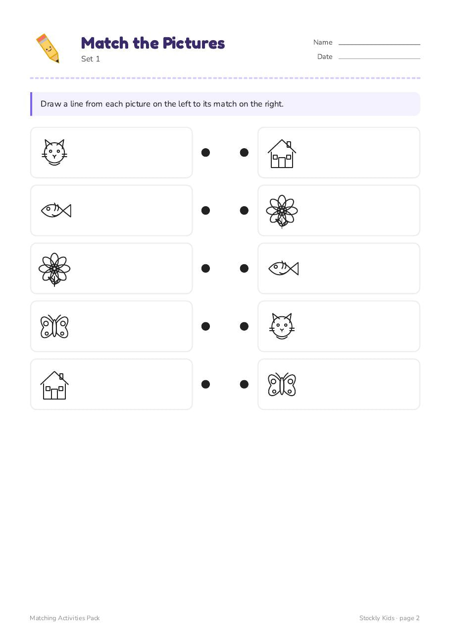 Matching Activities Pack — page 2