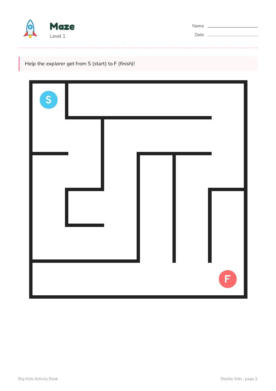 Big Kids Activity Book — page 2