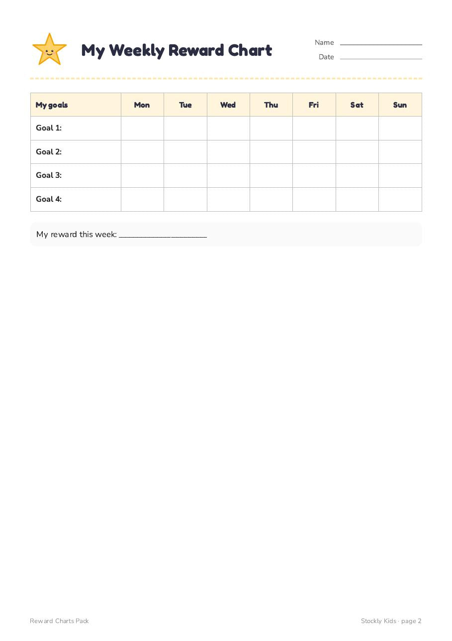 Reward Charts Pack — page 2