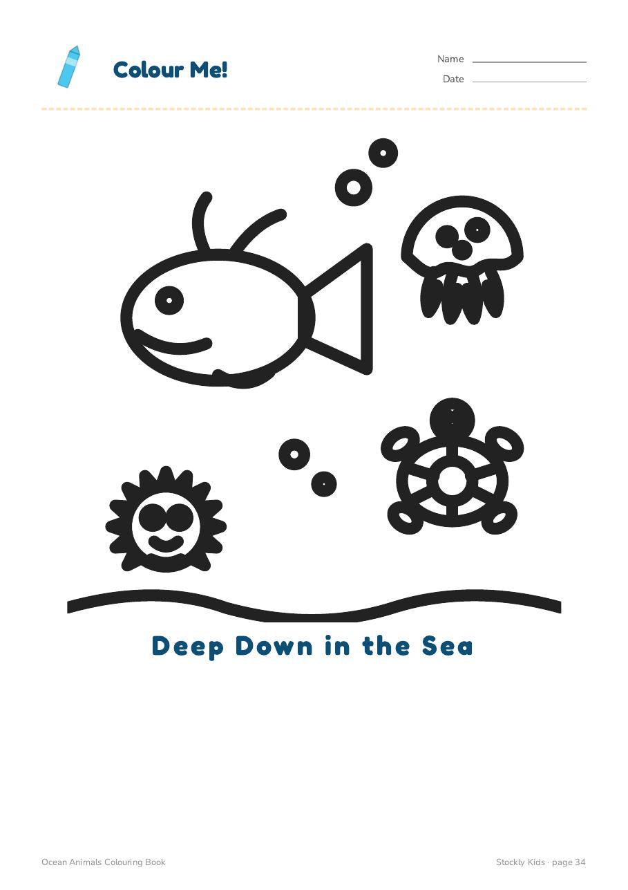 Ocean Animals Colouring Book — page 34