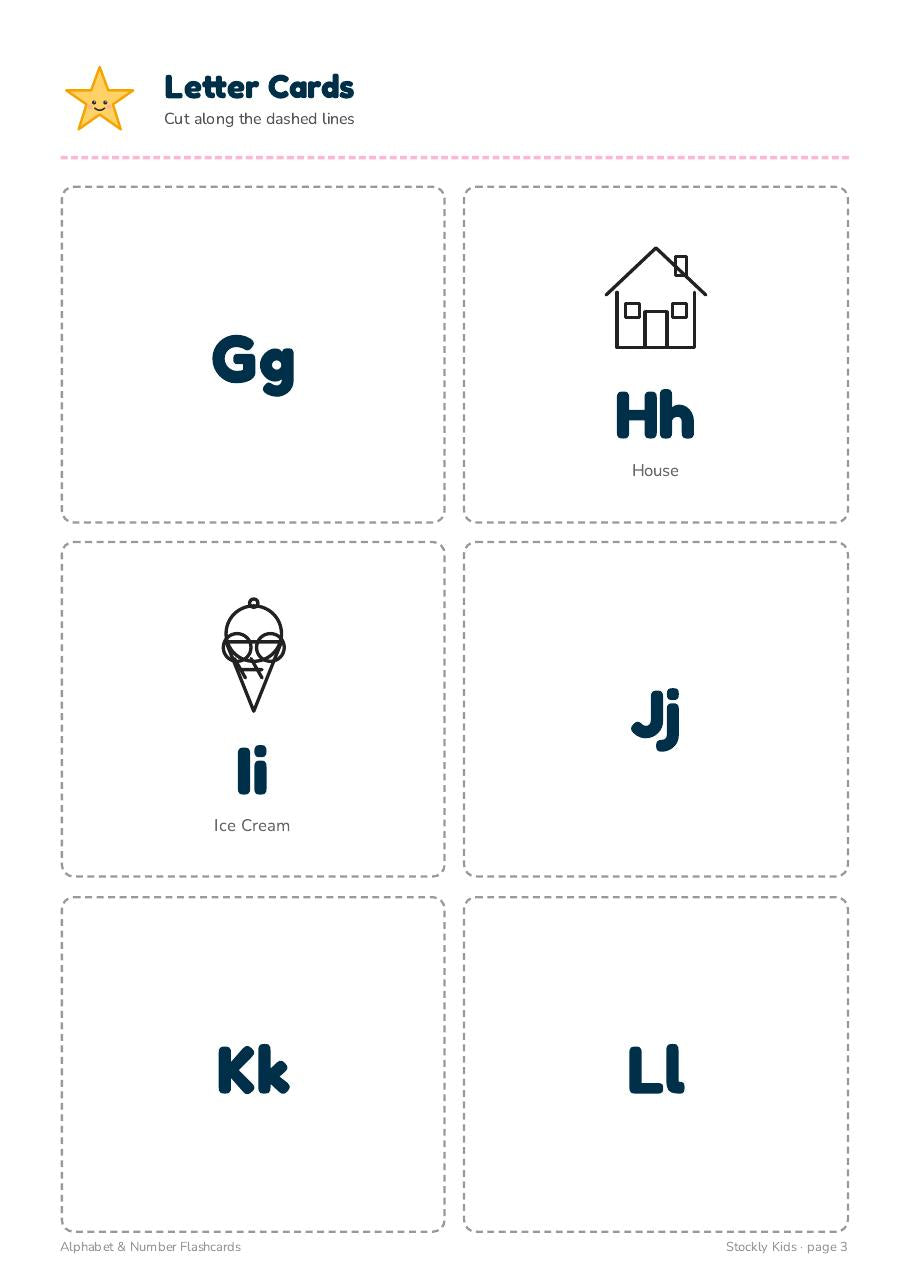 Alphabet & Number Flashcards — page 3