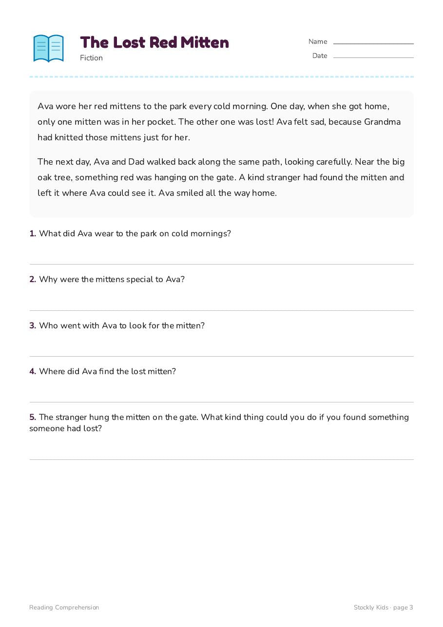 Reading Comprehension — page 3