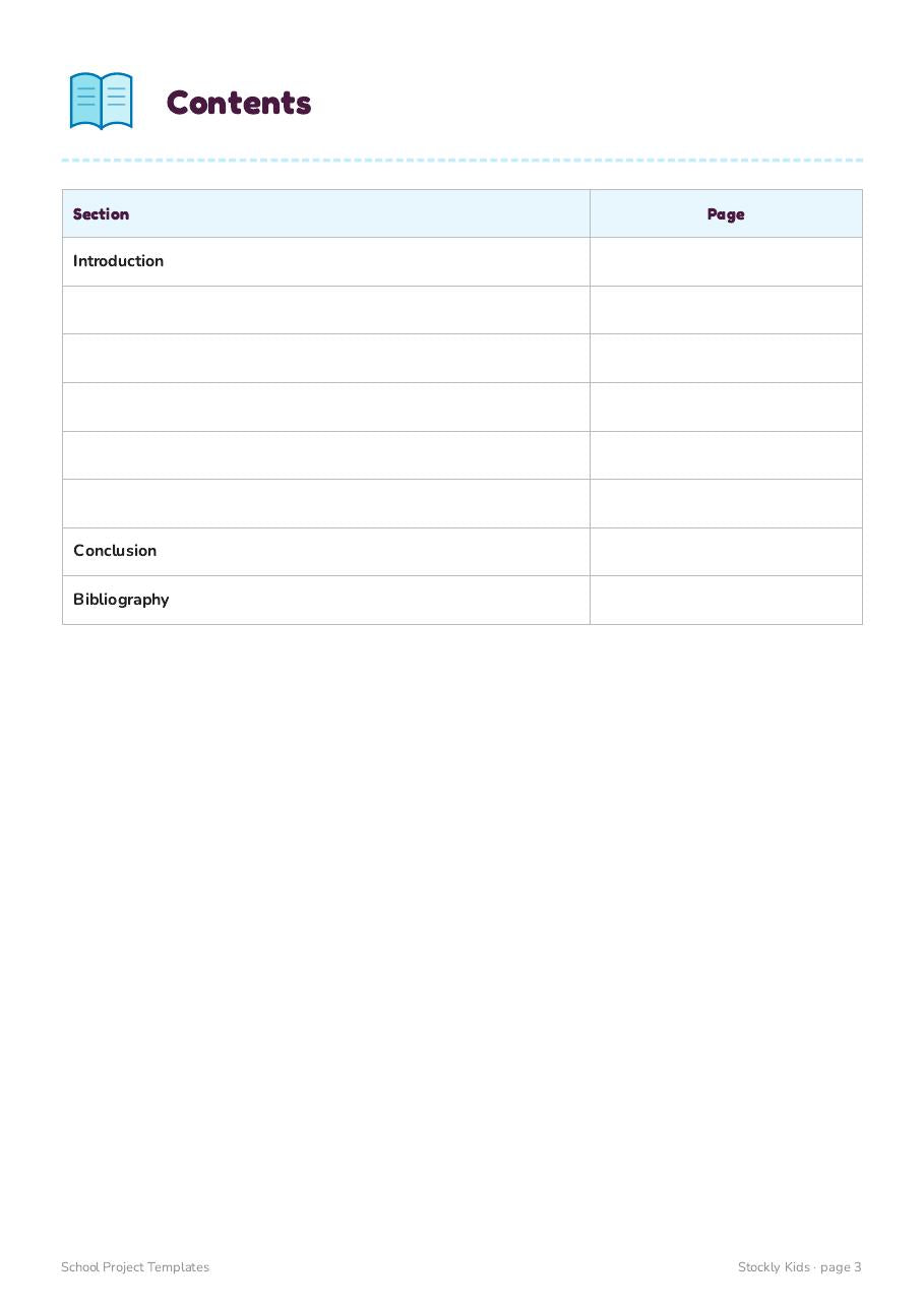 School Project Templates — page 3