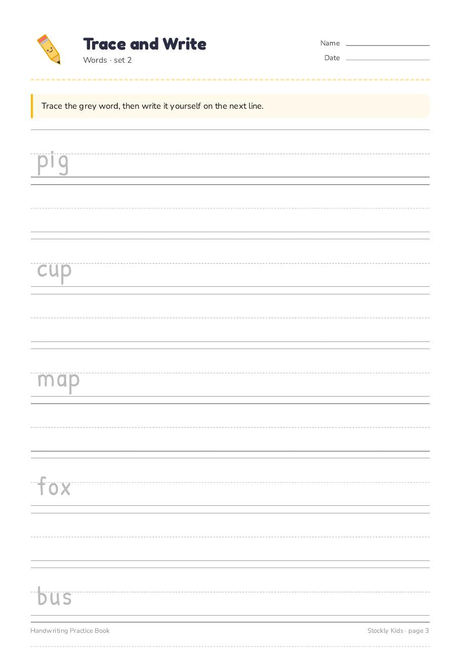 Handwriting Practice Book — page 3