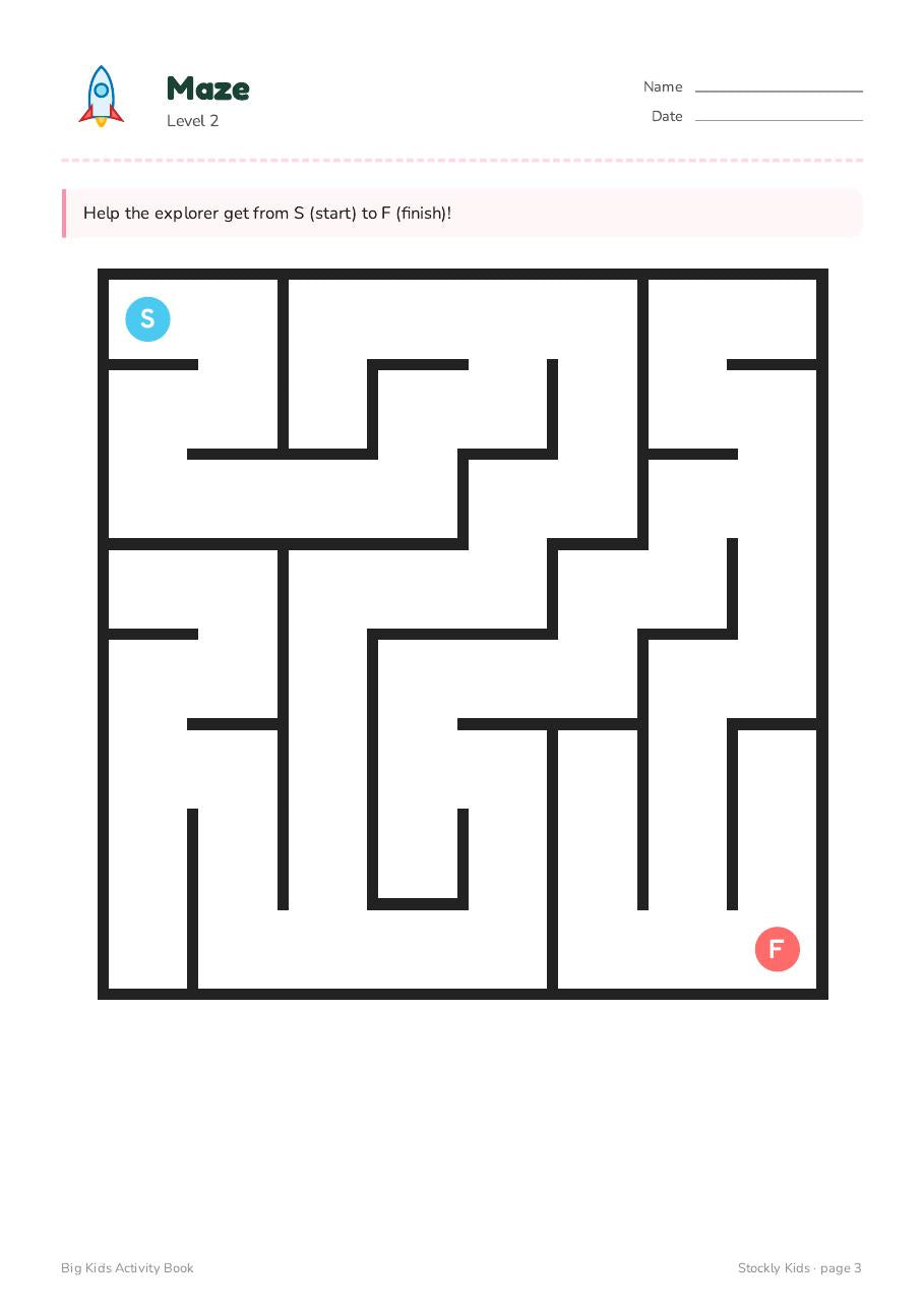 Big Kids Activity Book — page 3