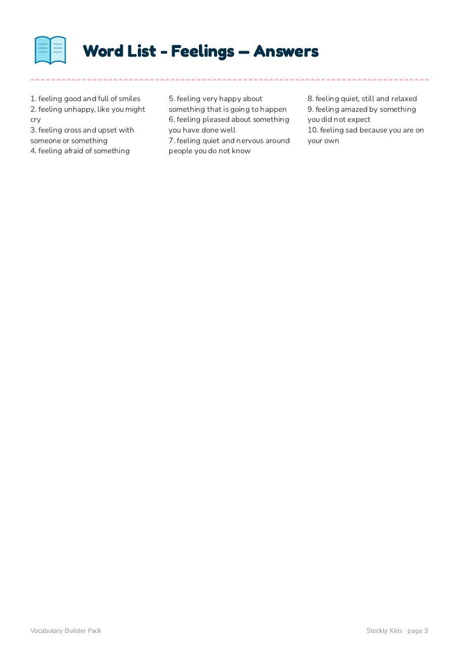 Vocabulary Builder Pack — page 3