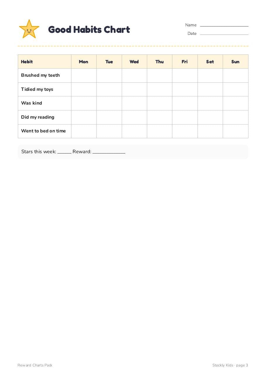 Reward Charts Pack — page 3