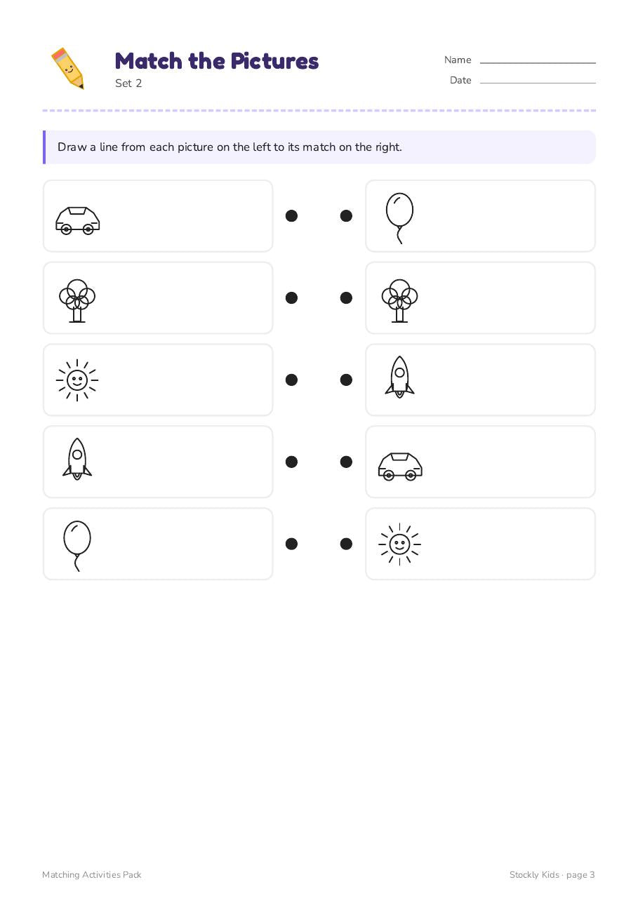 Matching Activities Pack — page 3