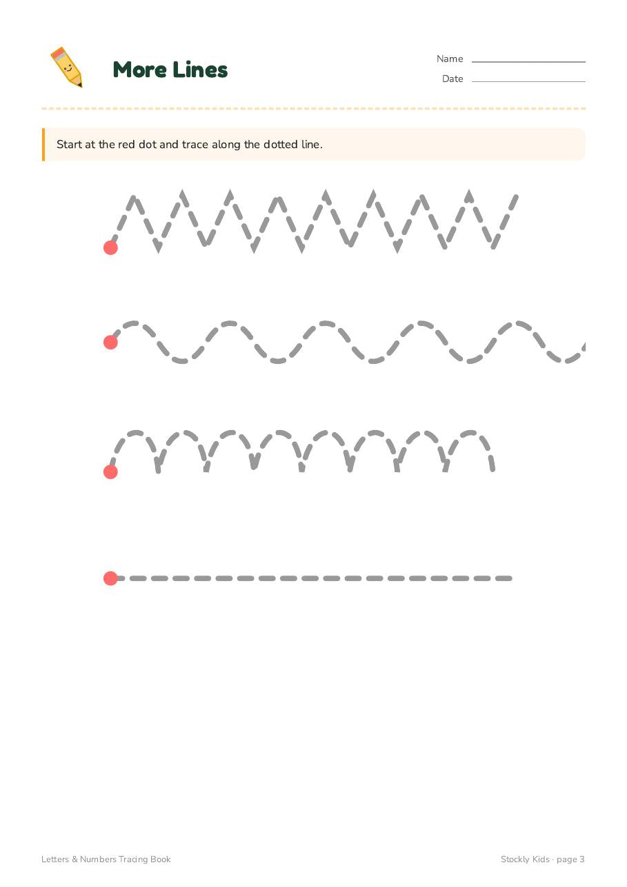 Letters & Numbers Tracing Book — page 3