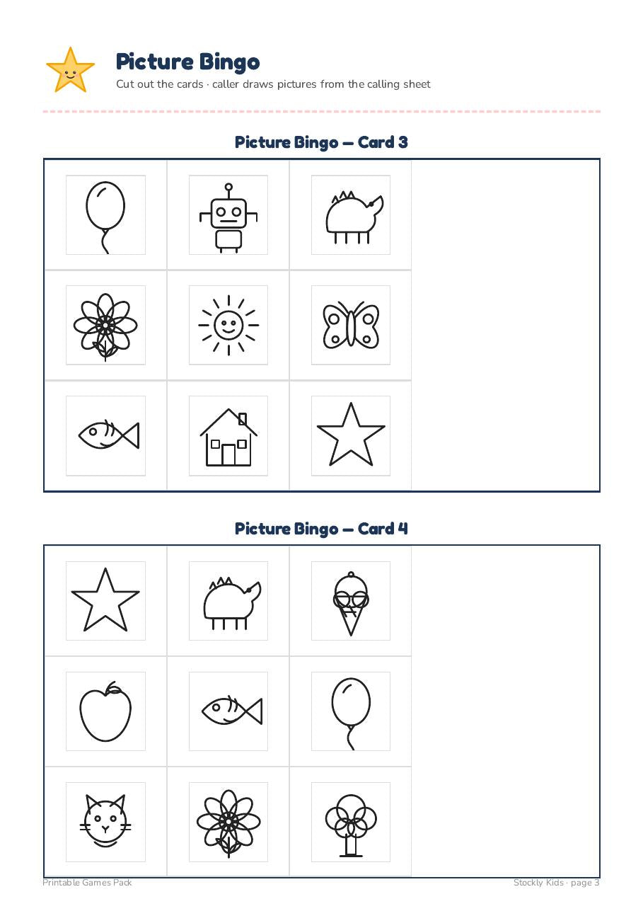 Printable Games Pack — page 3