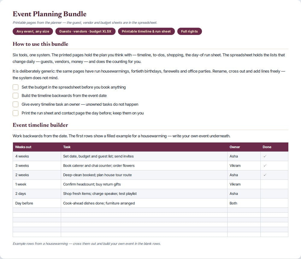 Event Planning Bundle — preview 1