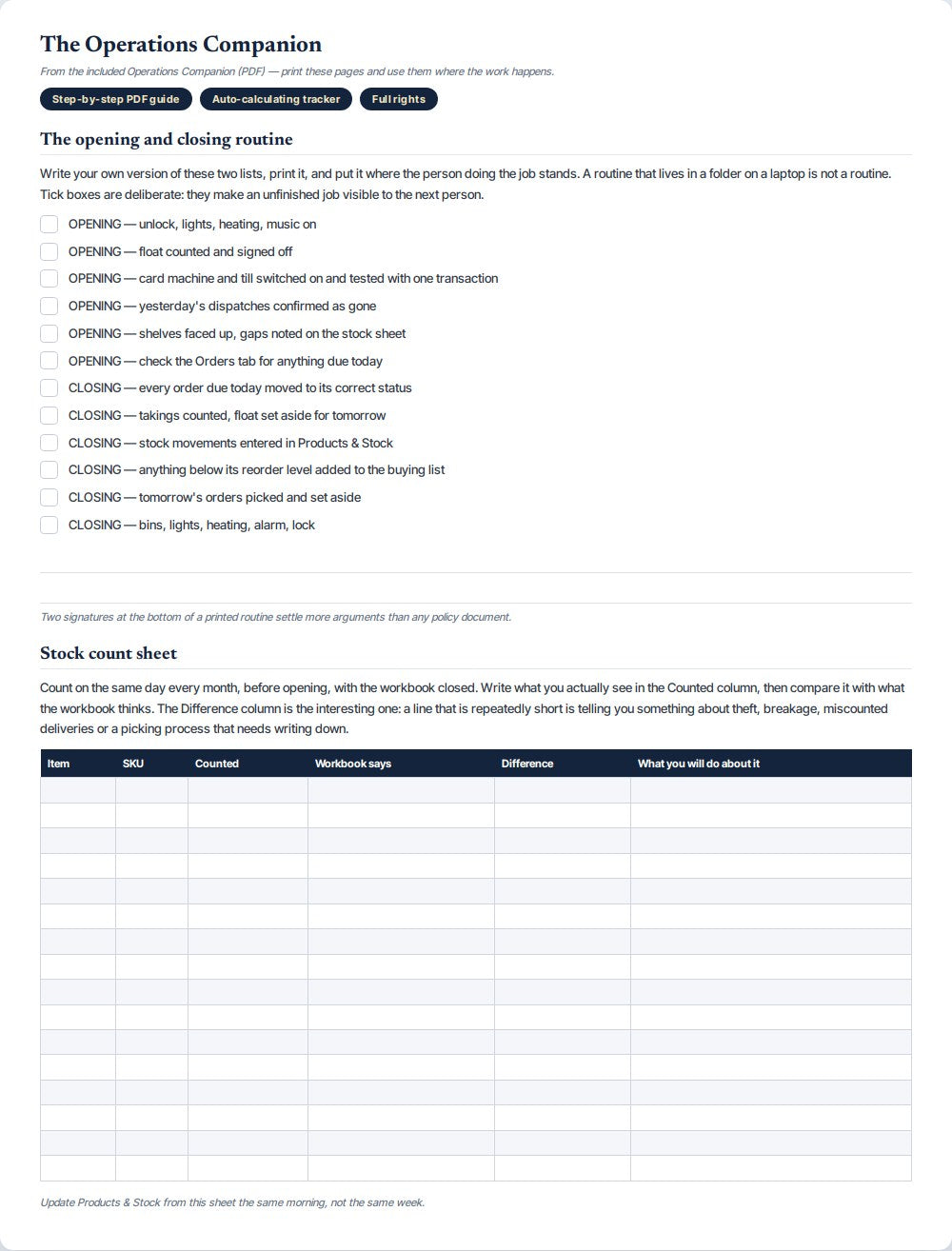 Small Business Operations System — preview 1