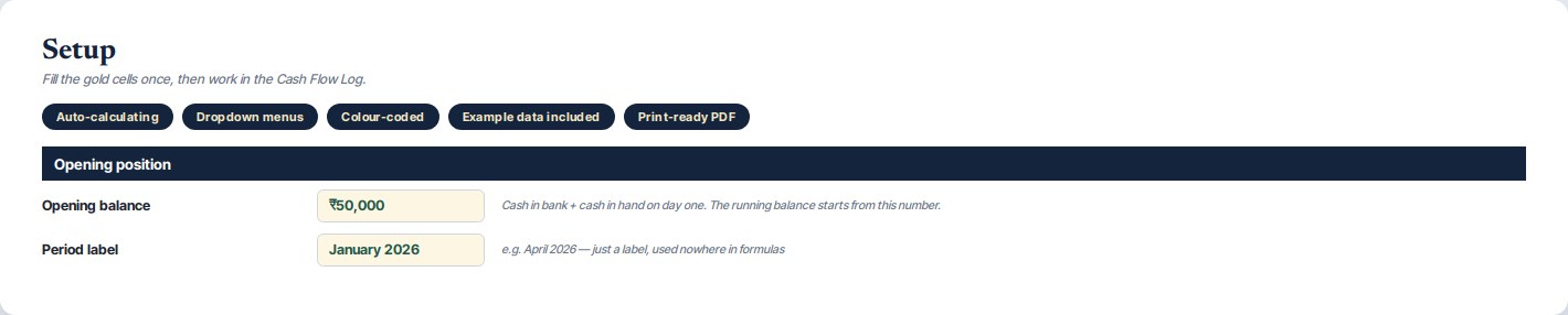 Small Business Cash Flow Tracker — preview 1
