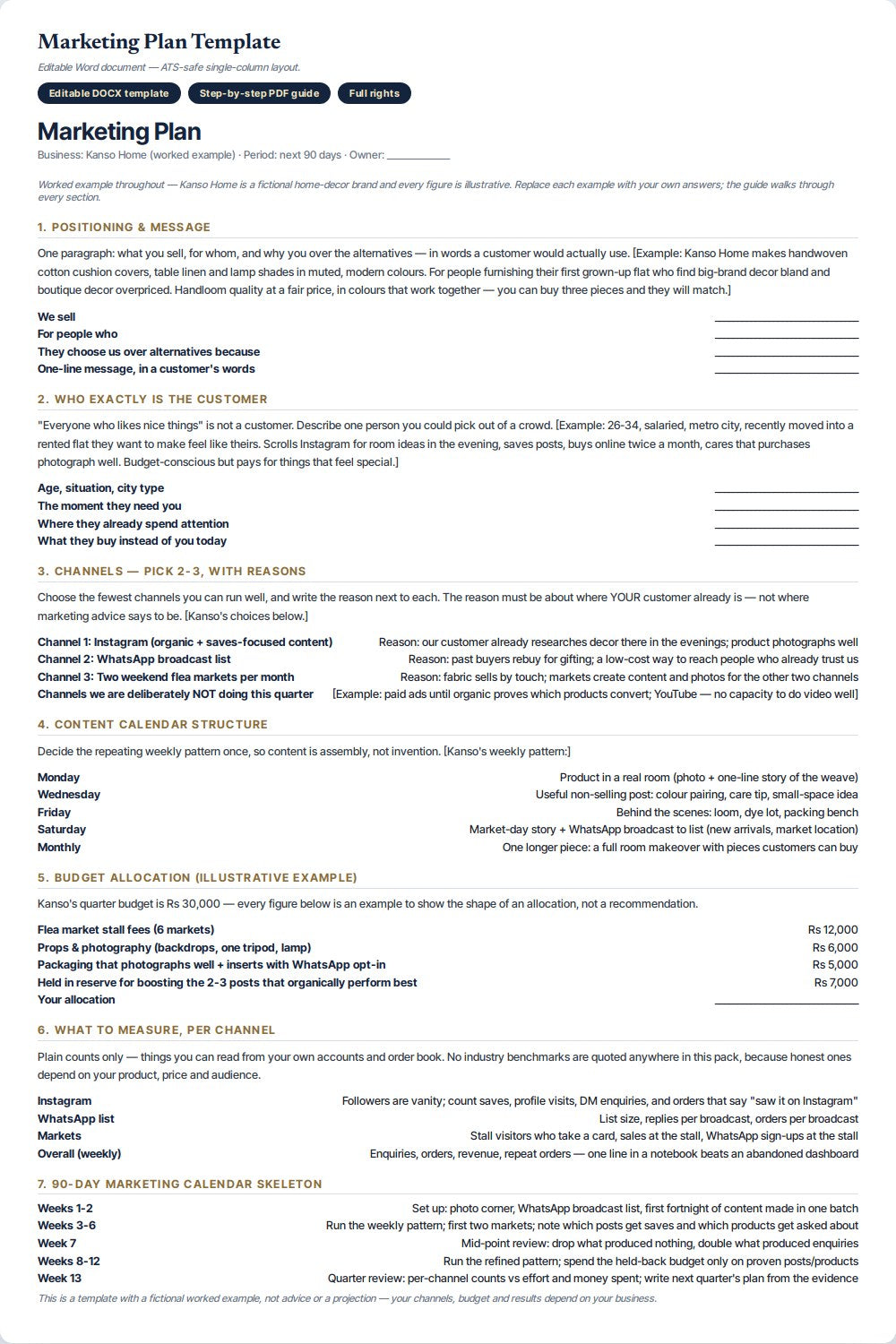 Marketing Plan Template — preview 1