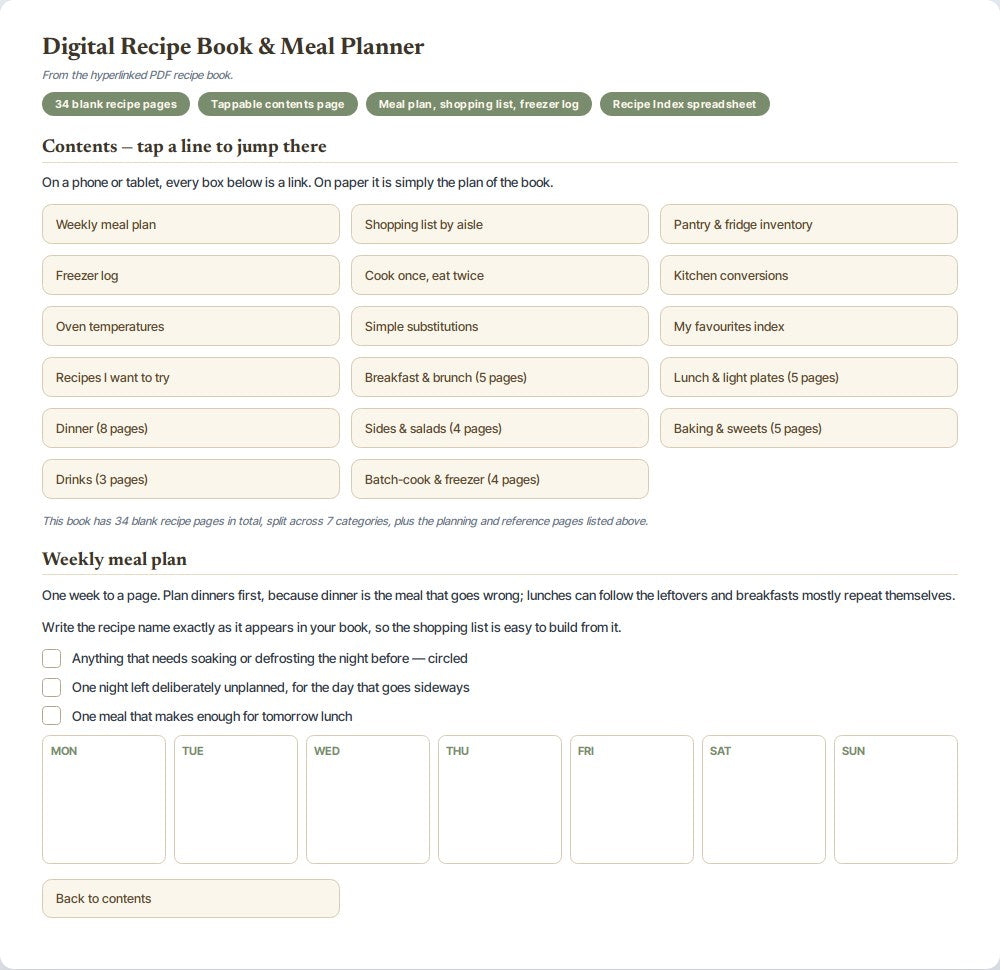 Digital Recipe Book & Meal Planner — preview 1