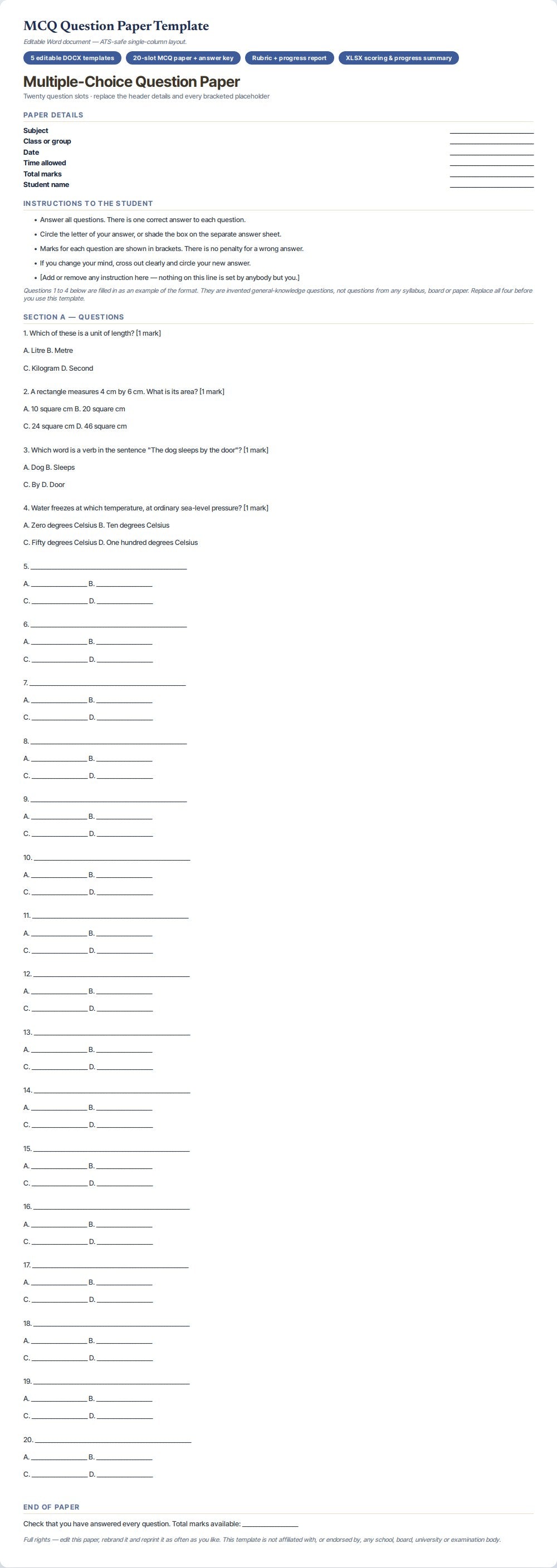 Quiz and Assessment Creator Pack — preview 1