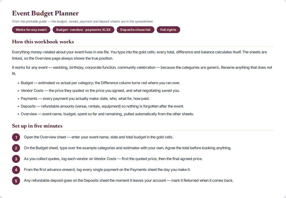 Event Budget Planner — preview 1