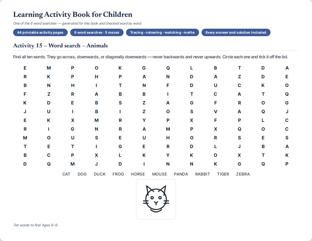 Learning Activity Book for Children — preview 1