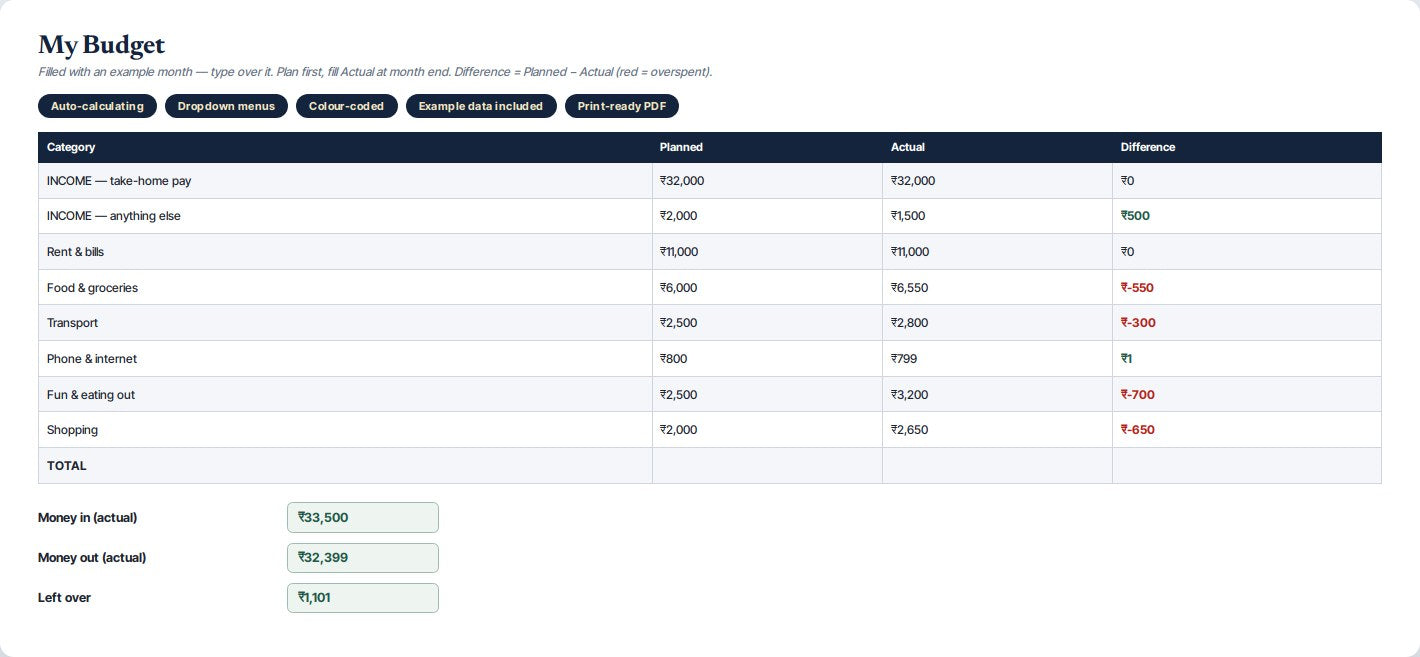 Personal Finance Workbook for Beginners — preview 1