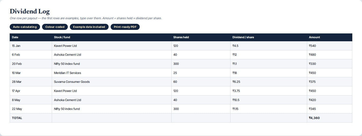 Dividend Income Tracker — preview 1