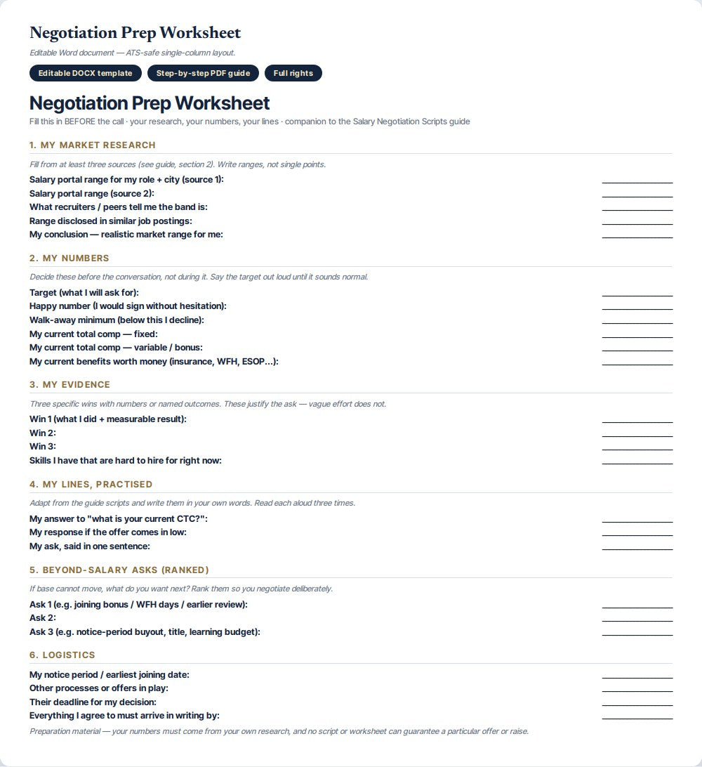 Salary Negotiation Scripts Pack — preview 1