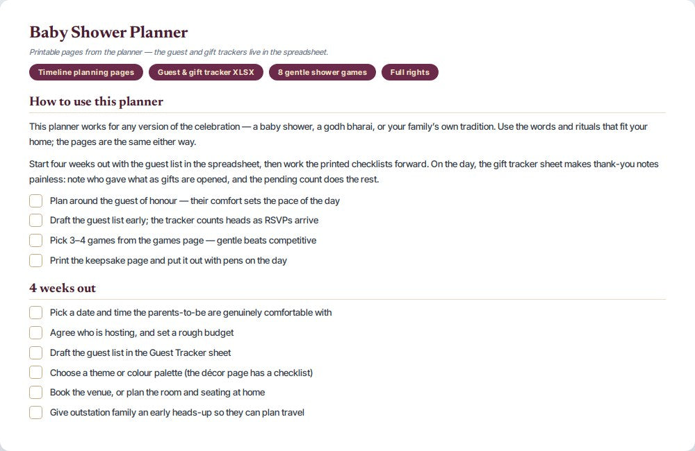 Baby Shower Planner — preview 1