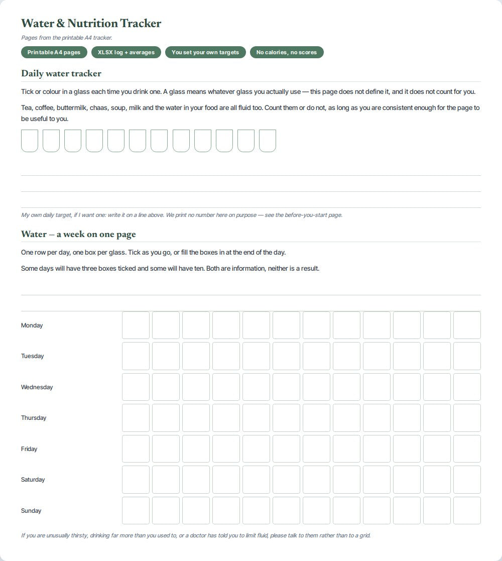 Water & Nutrition Tracker — preview 1