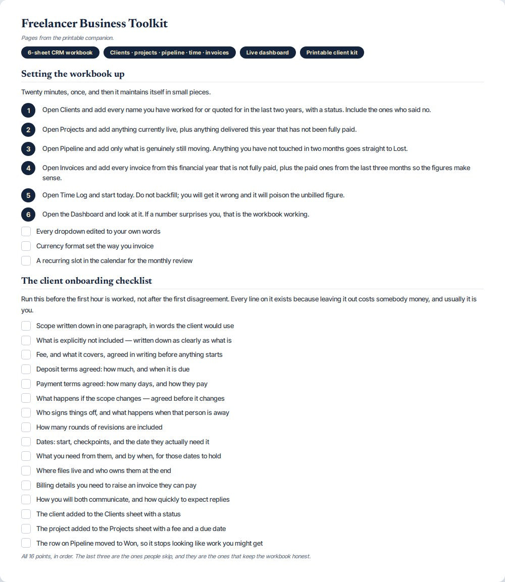 Freelancer Business Toolkit (CRM) — preview 1