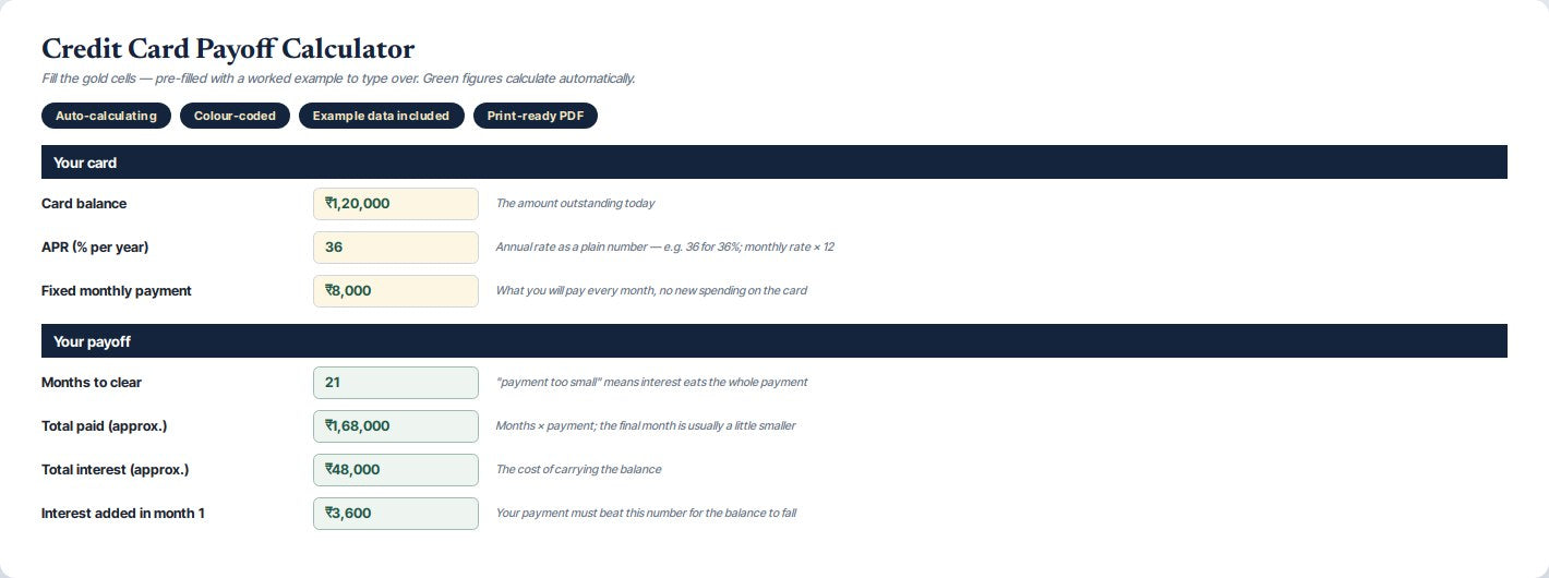 Credit Card Payoff Calculator — preview 1