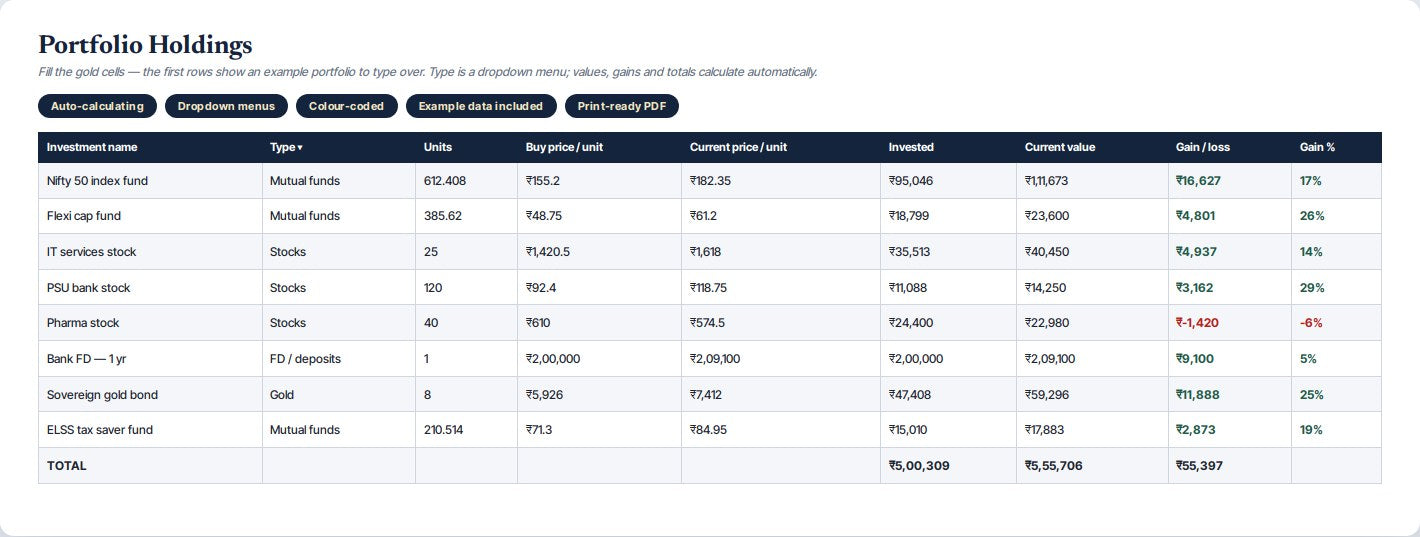 Investment Portfolio Tracker — preview 1